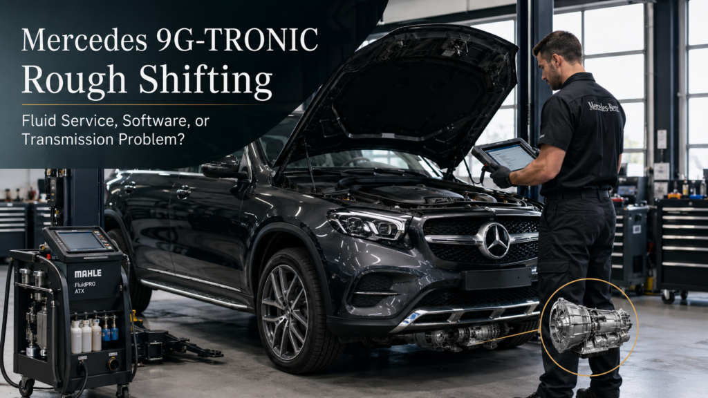 Mercedes 9G-TRONIC rough shifting diagnosis and transmission service