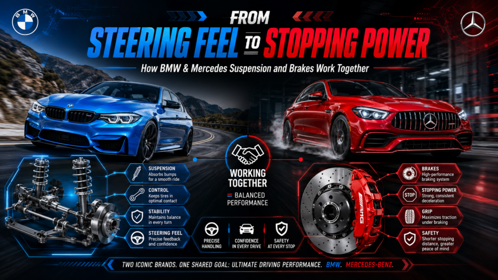 How BMW & Mercedes Suspension and Brakes Work Together