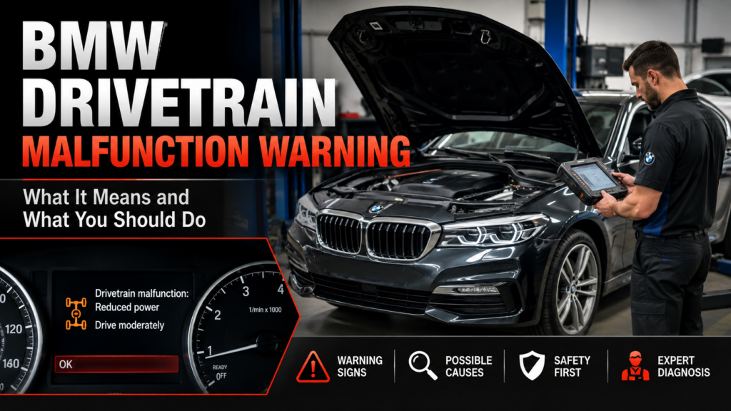 BMW drivetrain malfunction warning