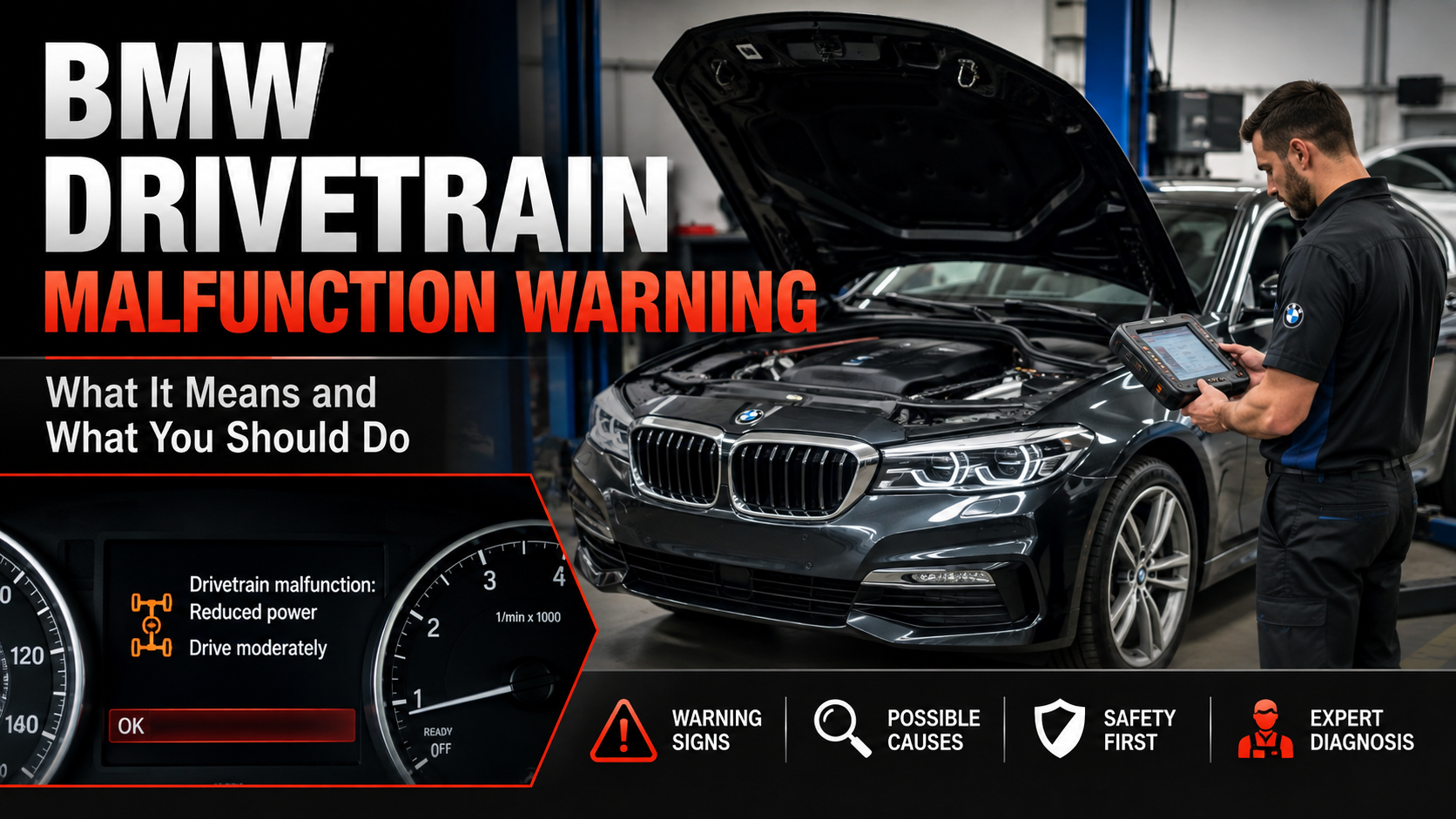 BMW drivetrain malfunction warning